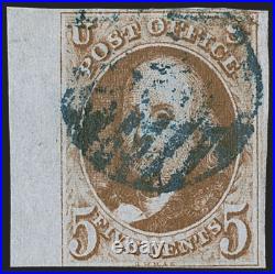 MOMEN US STAMPS #1b MARGIN BRIGHTER ORANGE BROWN IMPERF USED LOT #77773 MOMEN US STAMPS #1b MARGIN BRIGHTER ORANGE BROWN IMPERF USED LOT #77773