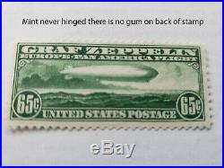 Mint no gum 65c Graf Zeppelin stamp other air mail stamps