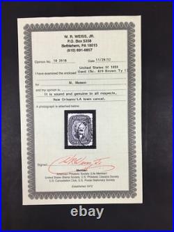 Momen US Stamps #29 Used VF/XF+ Weiss Cert LOT #87656