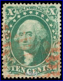 Momen US Stamps #32 Used PF Cert Red Cancel Beauty