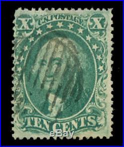 Momen US Stamps #34 Used Sound Pos. 86L1 PSE Cert