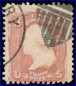 Momen US Stamps #85C Used Z Grill Fancy SHIELD WEISS Cert