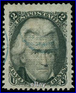 Momen US Stamps #87 Var. Used PF Cert The Largest