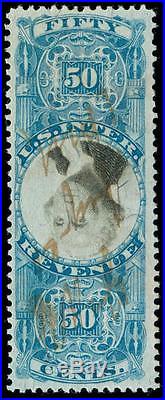 Momen US Stamps #R115b Used INVERTED CENTER Revenue VF PF Cert