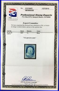 Momen Us Stamps #20 Used Vf+ Pse Cert Lot #95788