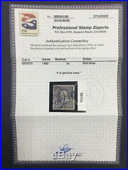 Momen Us Stamps #219 Used Pse Certificate Graded Gem-100j
