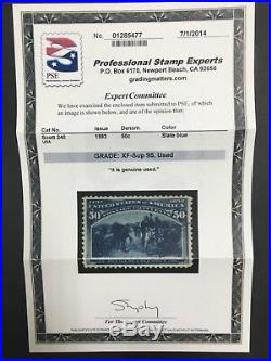 Momen Us Stamps #240 Used Pse Certificate Graded Xf-sup 95