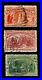 Momen Us Stamps #241-243 Used $1-$3 Columbians