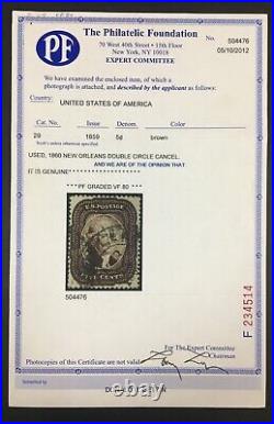 Momen Us Stamps #29 Used Pf Graded Cert Vf-80 Lot #85905