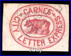 Momen Us Stamps #35l1 1864 Local City Letter Imperf Used Pf Cert Lot #78782