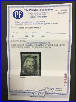 Momen Us Stamps #84 Used Pf Certificate