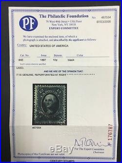 Momen Us Stamps #85e Used Pf Certificate