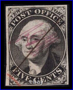 Momen Us Stamps #9x1 Imperf Provisional Pos. 24 Used Lot #83272