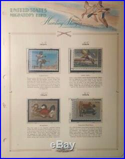 Nice Duck Stamp Collection (43) On Ace Pages, 1944-92, Used, Mng, Mnh, Cat $1097