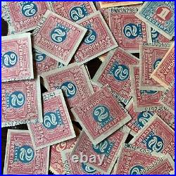 Ohio Vendors Receipt Stamps, Investor's Lot Includes 125 Stamps