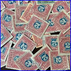 Ohio Vendors Receipt Stamps, Investor's Lot Includes 125 Stamps