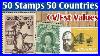 Old Stamps Value 50 Rare Stamps From 50 Countries Around The World Valuable Philately