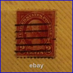 Old Vintage US GEORGE WASHINGTON 2c Red STAMP Used Unchecked