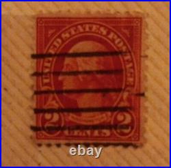 Old Vintage US GEORGE WASHINGTON 2c Red STAMP Used Unchecked