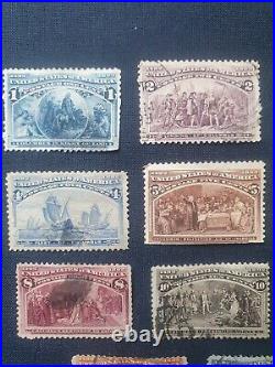 PRICE DROP! 11x US 1893 Columbian Exposition stamps inc. Scott #240. 1c-50c