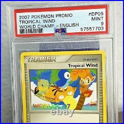PSA 9 2007 Worlds Trophy Tropical Wind English Promo Pokemon Card Dp05