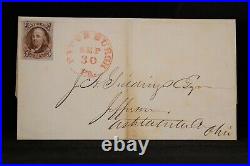 Pennsylvania Pittsburgh 1848 #1 (Four Nice Large Margins) Cover, Red CDS & Grid