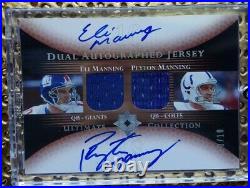 Peyton/eli Manning 05 Ud Ultimate Collection Dual Auto Jersey #10/10! Eli's#1/1