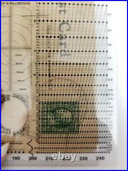 Post stamps Vintage One Cent Benjamin Franklin Rare Perforations Collectible