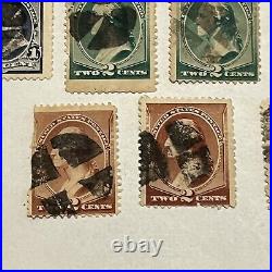 QUARTERED CIRCLES LOT OF 10 FANCY CANCELS ON 1800's UNITED STATES STAMPS #17