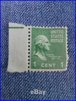 RARE 1 Cent George Washington Green Stamp (Looking Right)