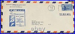 RARE 1957 BOEING 707 AIRPLANE FIRST FLIGHT COVER SEATTLE TO FORT WORTH With LETTER