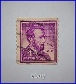 RARE US Abraham Lincoln 4 Cent Stamp 1965