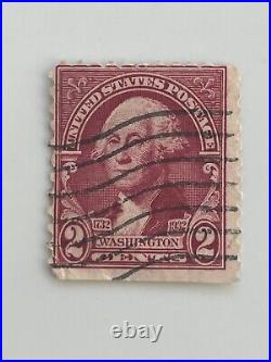 RARE US George Washington Red 2 Cent Stamp Used