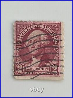 RARE US George Washington Red 2 Cent Stamp Used