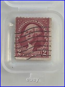 RARE US George Washington Red 2 Cent Stamp Used