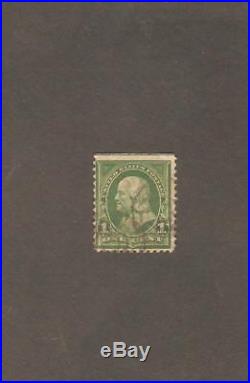 RARE US Scott # 247/264 Franklin 1 Cent Green Line Stamp Used