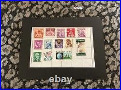 RARE USA mounted set Of Vintage Stamps Ready For Framing, Great Gift