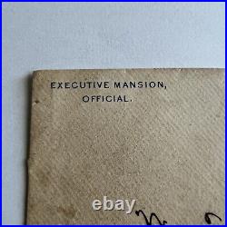 Rare 1885 Executive Mansion Official Us Cover From DC To Ma, Grover Cleveland