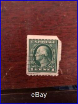 Rare 1916 green George Washington 1 cent stamp. Extremely good condition. Used