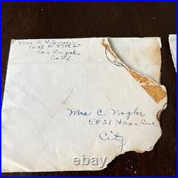 Rare 1938 U. S. Cover And Birthday Card Burned In Fire With Letter From Usps