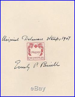 Rare Autograph By Emily Bissell Designer US WX1 CS1 1907 Christmas Seal Wow