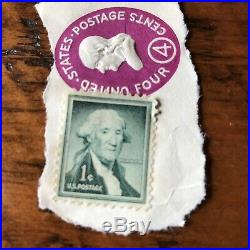 Rare George Washington 1 cent stamp along with a raised Franklin 4 cent stamp