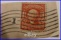 Rare George Washington 301 2c Carmine 2 Cent Stamp Used WithFlag Strike
