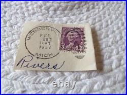 Rare George Washington Violet Stamp 1938 U. S. United States 3 cent Canceled Mich