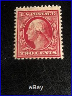 Rare Lot Of Two George Washington Red 2 Cent Antique Stamps
