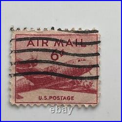 Rare Red Air Mail 6 cent United States Stamp