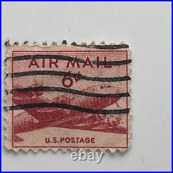 Rare Red Air Mail 6 cent United States Stamp