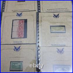 Rare US Stamp Investment Portfolio Binder With 14 Pages Of Antique Stamps