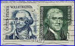 Rare US postage stamps. 1c Jefferson 5c Washington vintage