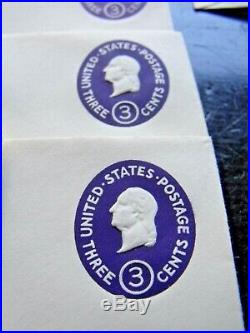 Rare United States Postage 3 Cent Raised Stamps. 4 New, 1 Used